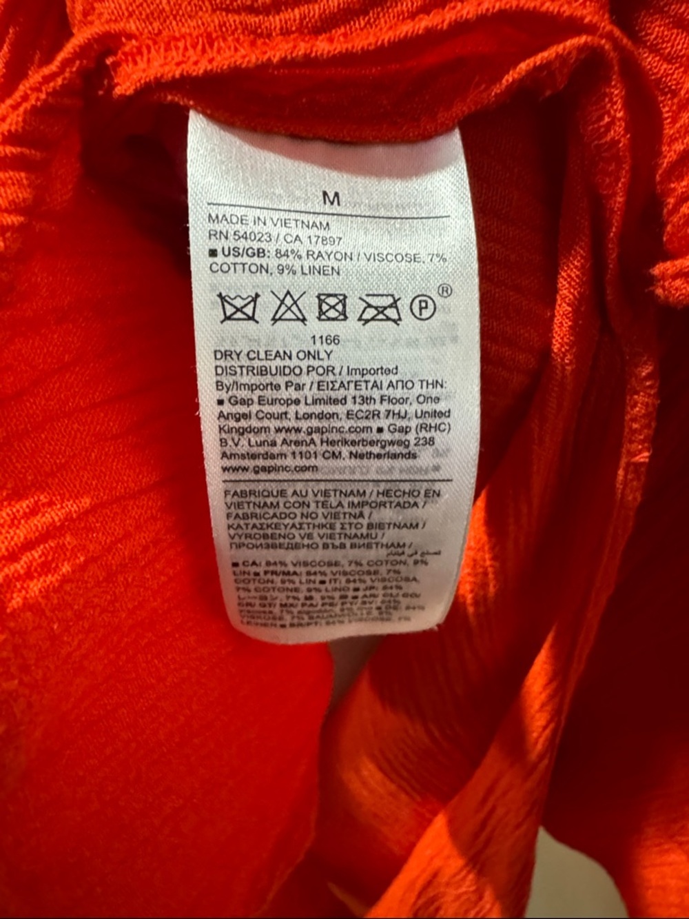 Banana Republic Women's Orange Button-Front Maxi Shirt Dress Size M - Picture 13 of 13